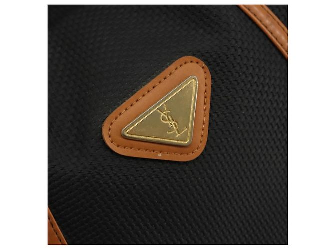 Saint Laurent Borsa a Spalla PVC Nera Oro Auth 178070 Nero D'oro - vista 16