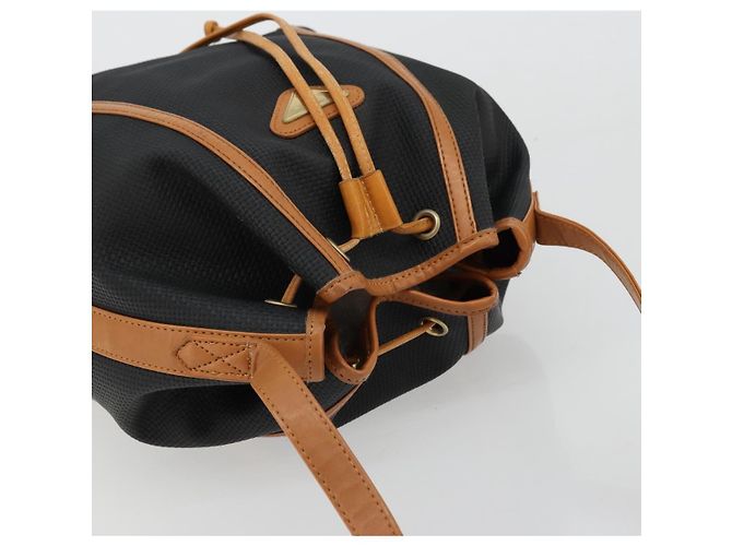 Saint Laurent Borsa a Spalla PVC Nera Oro Auth 178070 Nero D'oro - vista 6