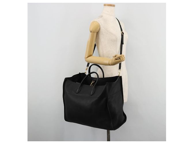 Borsa Tote in pelle GUCCI 2 in 1 Nera Oro 674837 Auth mr2372V Nero D'oro - vista 23