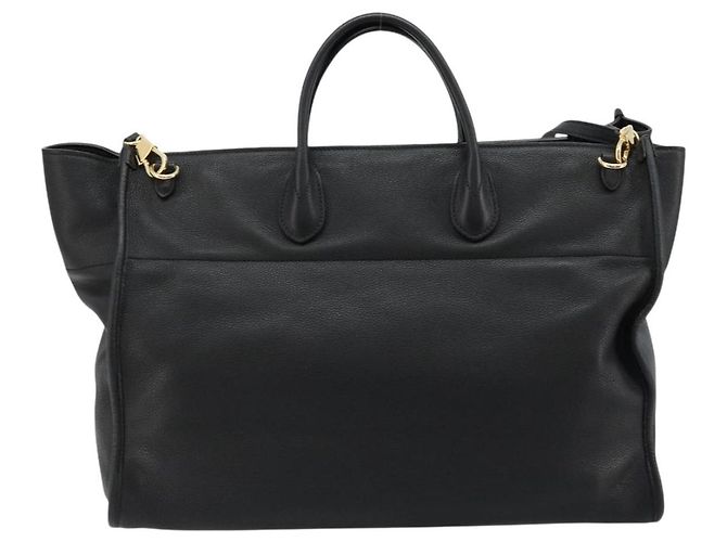 Borsa Tote in pelle GUCCI 2 in 1 Nera Oro 674837 Auth mr2372V Nero D'oro - vista 3