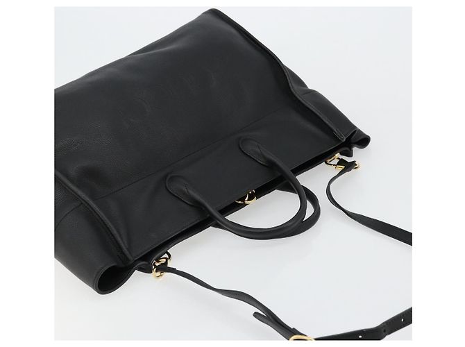 Borsa Tote in pelle GUCCI 2 in 1 Nera Oro 674837 Auth mr2372V Nero D'oro - vista 6