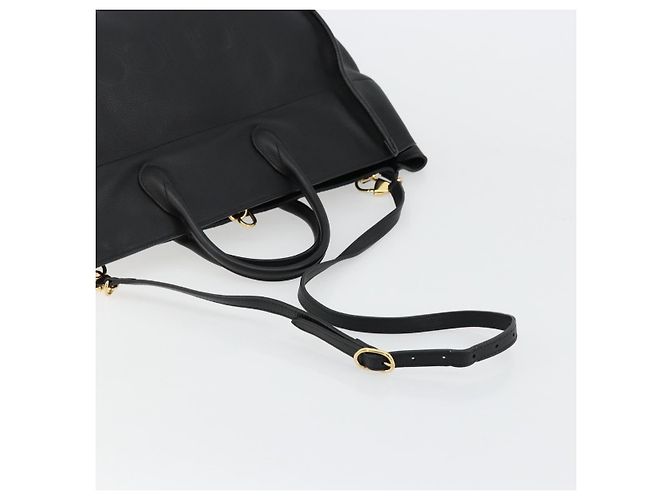 Borsa Tote in pelle GUCCI 2 in 1 Nera Oro 674837 Auth mr2372V Nero D'oro - vista 9