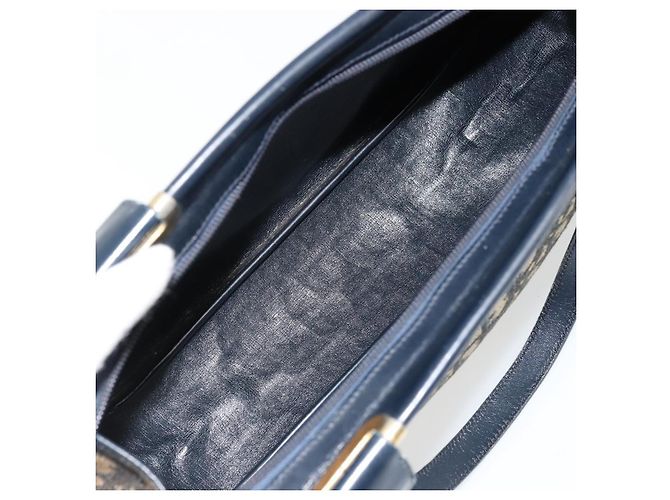 Borsa a mano in tela Trotter Christian Dior blu navy oro Auth 178015 D'oro - vista 17