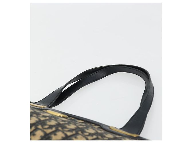 Borsa a mano in tela Trotter Christian Dior blu navy oro Auth 178015 D'oro - vista 8