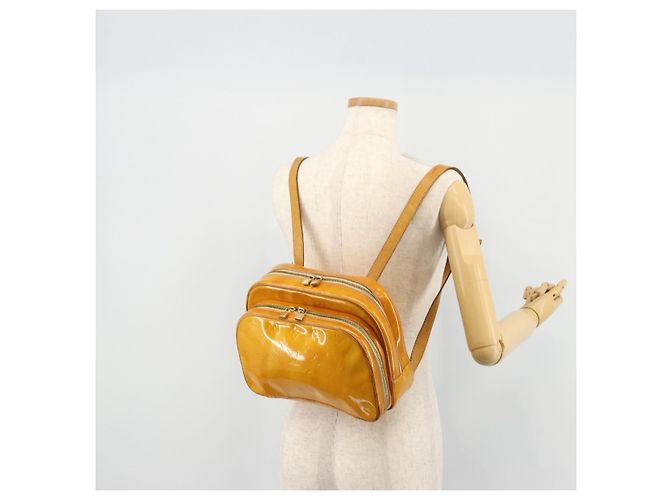 LOUIS VUITTON Zaino Marley Monogram Vernis Giallo M91040 LV Auth bs34725 - vista 23