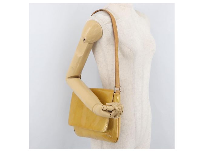 LOUIS VUITTON Borsa Thompson Street Monogram Vernis Beige M91301 LV Auth bs34831 - vista 22
