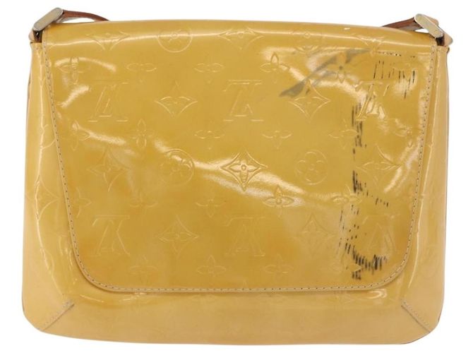 LOUIS VUITTON Borsa Thompson Street Monogram Vernis Beige M91301 LV Auth bs34831 - vista 3