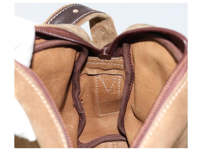 LOEWE Borsa a Spalla Anagram Suede Oro Beige Auth 178167 D'oro - vista 17