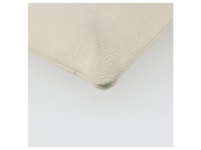 Clutch BAG BALENCIAGA in pelle bianca e argento 485110 Auth BA12446 Bianco - vista 16