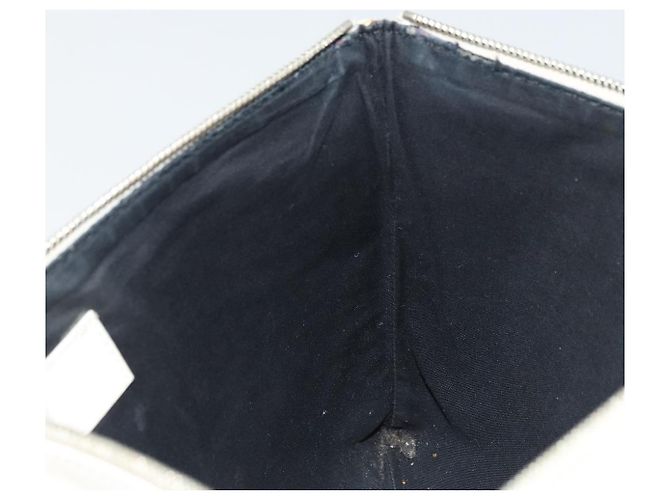 Clutch BAG BALENCIAGA in pelle bianca e argento 485110 Auth BA12446 Bianco - vista 17
