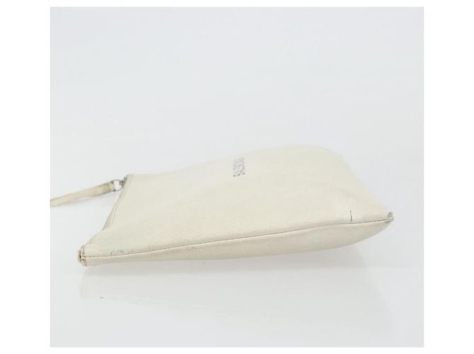 Clutch BAG BALENCIAGA in pelle bianca e argento 485110 Auth BA12446 Bianco - vista 4