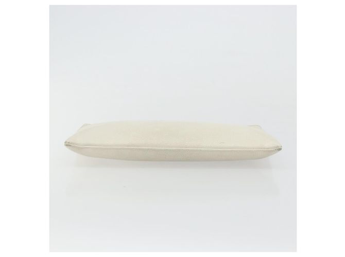 Clutch BAG BALENCIAGA in pelle bianca e argento 485110 Auth BA12446 Bianco - vista 6