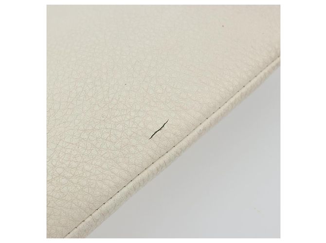 Clutch BAG BALENCIAGA in pelle bianca e argento 485110 Auth BA12446 Bianco - vista 8