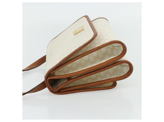 Céline Borsa a spalla in tela Macadam CELINE in pelle PVC bianca e oro Auth 177197 Bianco D'oro - vista 3