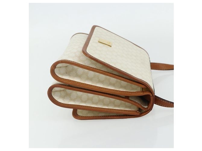 Céline Borsa a spalla in tela Macadam CELINE in pelle PVC bianca e oro Auth 177197 Bianco D'oro - vista 4