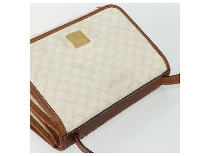 Céline Borsa a spalla in tela Macadam CELINE in pelle PVC bianca e oro Auth 177197 Bianco D'oro - vista 6