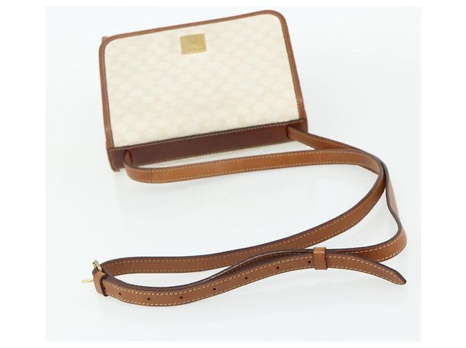 Céline Borsa a spalla in tela Macadam CELINE in pelle PVC bianca e oro Auth 177197 Bianco D'oro - vista 7