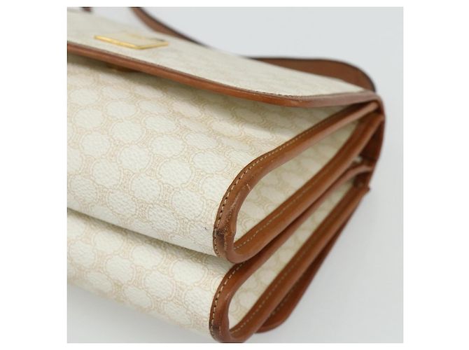 Céline Borsa a spalla in tela Macadam CELINE in pelle PVC bianca e oro Auth 177197 Bianco D'oro - vista 9