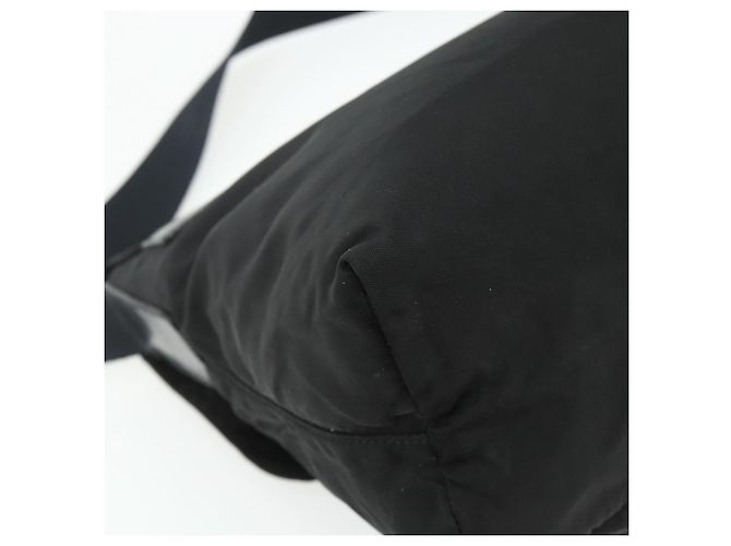 PRADA Schultertasche Nylon Schwarz Silber Authentisch 176211 - Ansicht 17