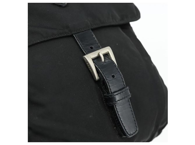 PRADA Schultertasche Nylon Schwarz Silber Authentisch 176211 - Ansicht 18