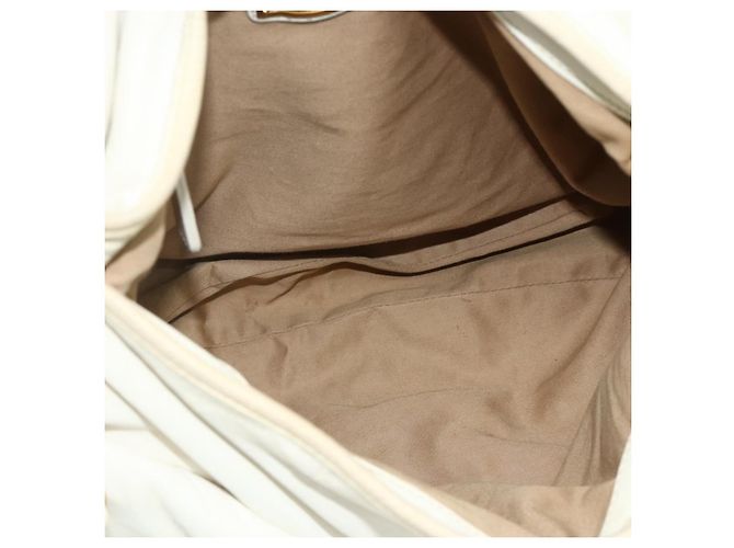 Borsa a Spalla Miu Miu Matelassé in Pelle Bianca e Oro Auth 178993 Bianco D'oro - vista 11