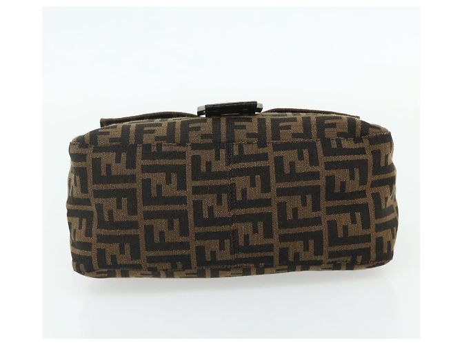 FENDI Zucca Canvas Mamma Baguette Schultertasche Schwarz Braun Auth 179060V - Ansicht 5
