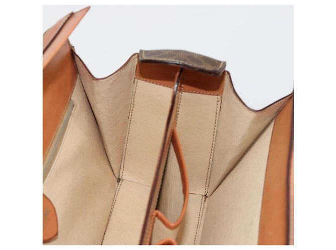Céline Borsa a mano in tela Macadam CELINE in pelle PVC marrone oro Auth 178576A D'oro - vista 20