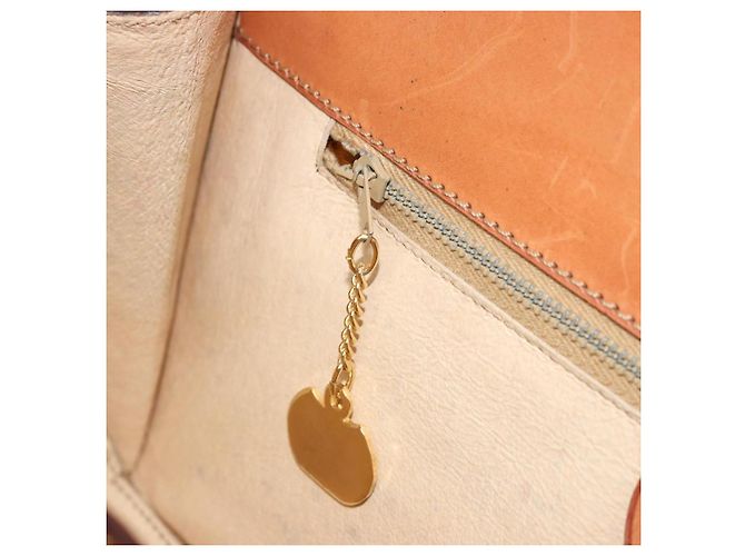 Céline Borsa a mano in tela Macadam CELINE in pelle PVC marrone oro Auth 178576A D'oro - vista 22