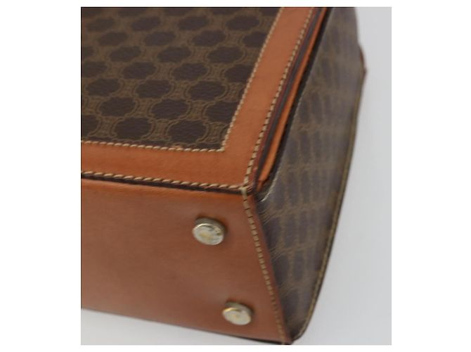 Céline Borsa a mano in tela Macadam CELINE in pelle PVC marrone oro Auth 178576A D'oro - vista 9