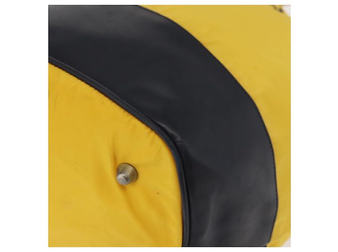 Borsa a Spalla PRADA in Nylon Giallo Argento Autentica bs34799A - vista 16