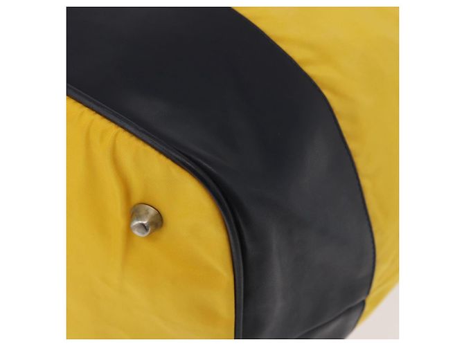 Borsa a Spalla PRADA in Nylon Giallo Argento Autentica bs34799A - vista 18