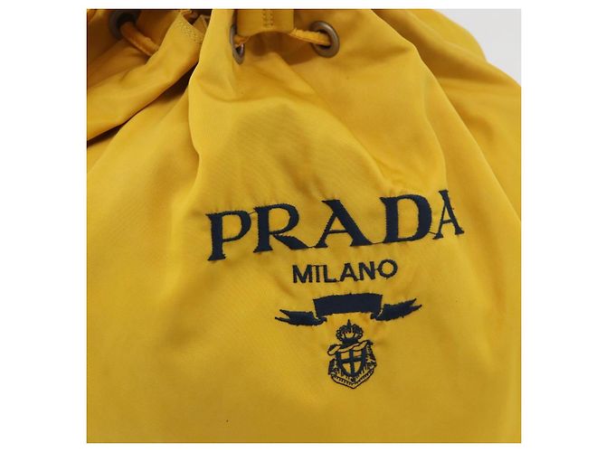 Borsa a Spalla PRADA in Nylon Giallo Argento Autentica bs34799A - vista 19