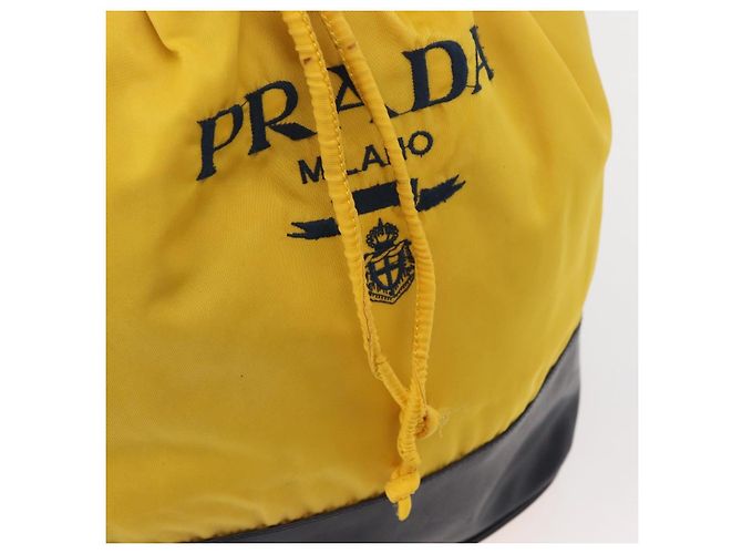Borsa a Spalla PRADA in Nylon Giallo Argento Autentica bs34799A - vista 20