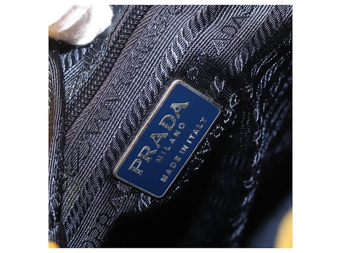 Borsa a Spalla PRADA in Nylon Giallo Argento Autentica bs34799A - vista 22