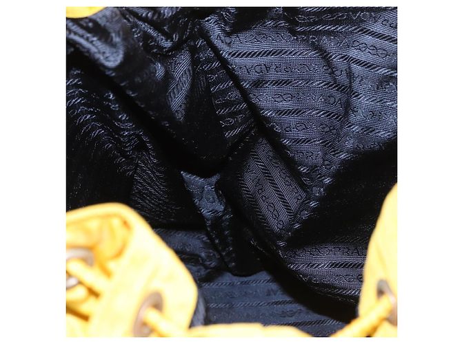 Borsa a Spalla PRADA in Nylon Giallo Argento Autentica bs34799A - vista 23