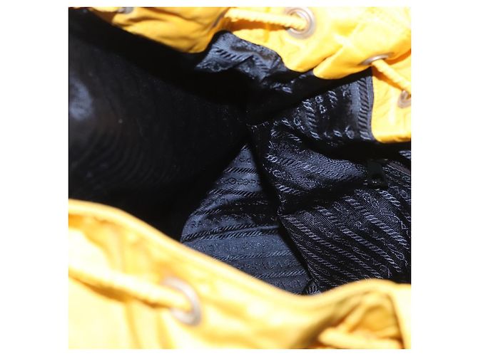 Borsa a Spalla PRADA in Nylon Giallo Argento Autentica bs34799A - vista 24