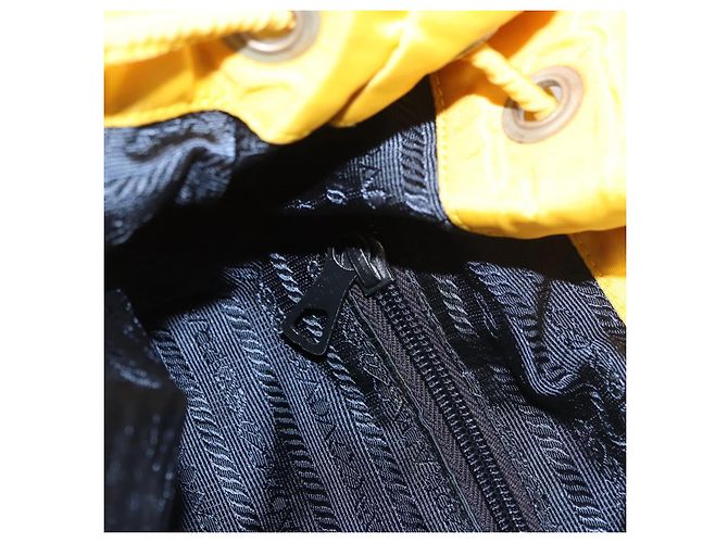 Borsa a Spalla PRADA in Nylon Giallo Argento Autentica bs34799A - vista 25