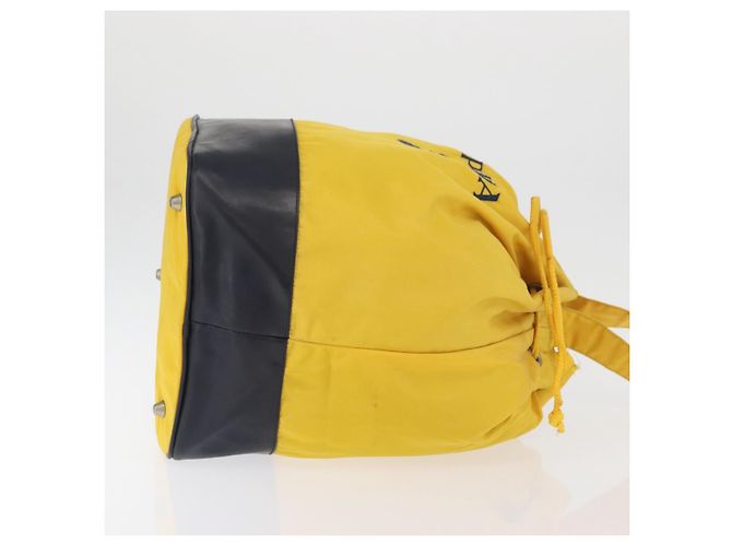 Borsa a Spalla PRADA in Nylon Giallo Argento Autentica bs34799A - vista 3