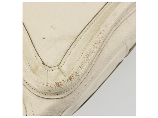 Chloé Borsa a mano Chloe Paraty in pelle bianca e oro Auth 177544 Bianco D'oro - vista 14