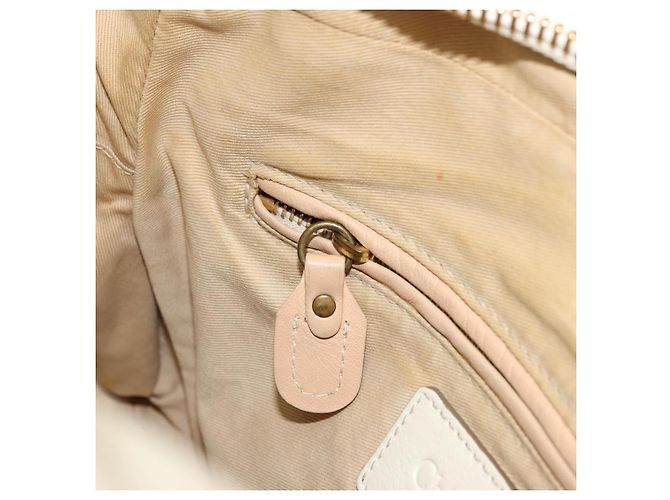 Chloé Borsa a mano Chloe Paraty in pelle bianca e oro Auth 177544 Bianco D'oro - vista 22