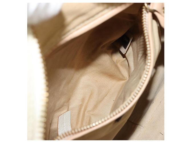 Chloé Borsa a mano Chloe Paraty in pelle bianca e oro Auth 177544 Bianco D'oro - vista 23