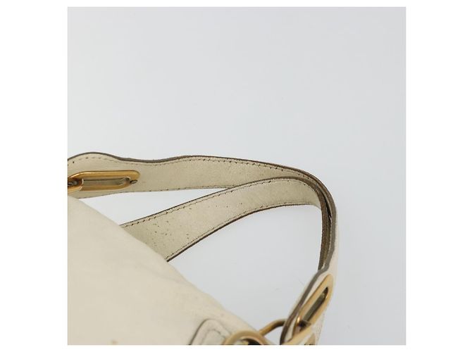 Chloé Borsa a mano Chloe Paraty in pelle bianca e oro Auth 177544 Bianco D'oro - vista 8