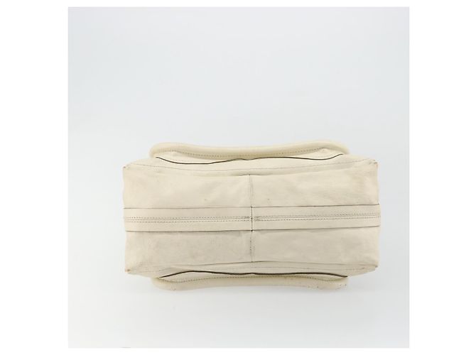 Chloé Borsa a mano Chloe Paraty in pelle bianca e oro Auth 177544 Bianco D'oro - vista 9