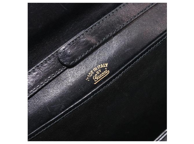 Gucci Borsa a Spalla in Pelle Nera e Oro Auth 177874 Nero D'oro - vista 16