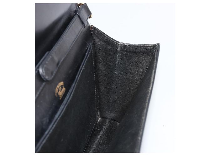 Gucci Borsa a Spalla in Pelle Nera e Oro Auth 177874 Nero D'oro - vista 18