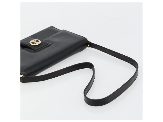 Gucci Borsa a Spalla in Pelle Nera e Oro Auth 177874 Nero D'oro - vista 7