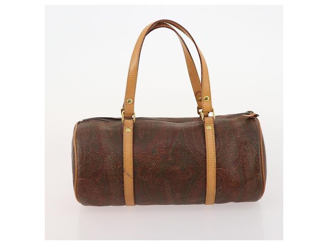 Chloé Borsa a spalla Chloe Fendi Etro in PVC nylon 3 pezzi Nero Marrone Auth 175940 - vista 17