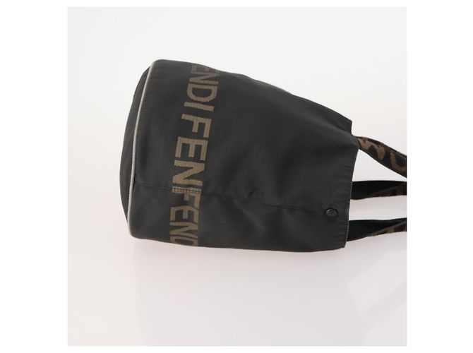 Chloé Borsa a spalla Chloe Fendi Etro in PVC nylon 3 pezzi Nero Marrone Auth 175940 - vista 4