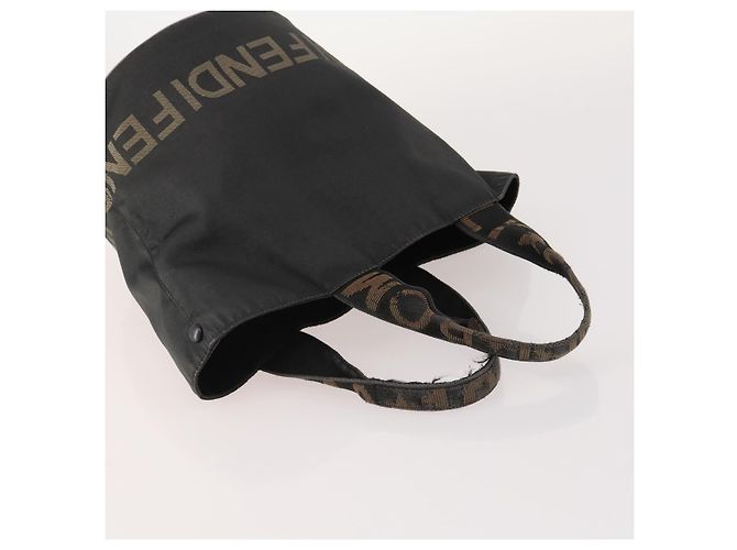 Chloé Borsa a spalla Chloe Fendi Etro in PVC nylon 3 pezzi Nero Marrone Auth 175940 - vista 5