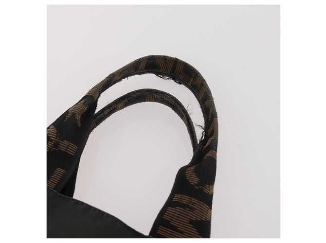 Chloé Borsa a spalla Chloe Fendi Etro in PVC nylon 3 pezzi Nero Marrone Auth 175940 - vista 6